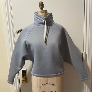 H & M Neoprene Mock Neck Sweatshirt